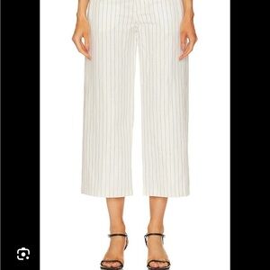 Rag & Bone White Pinstripe Cropped Pants